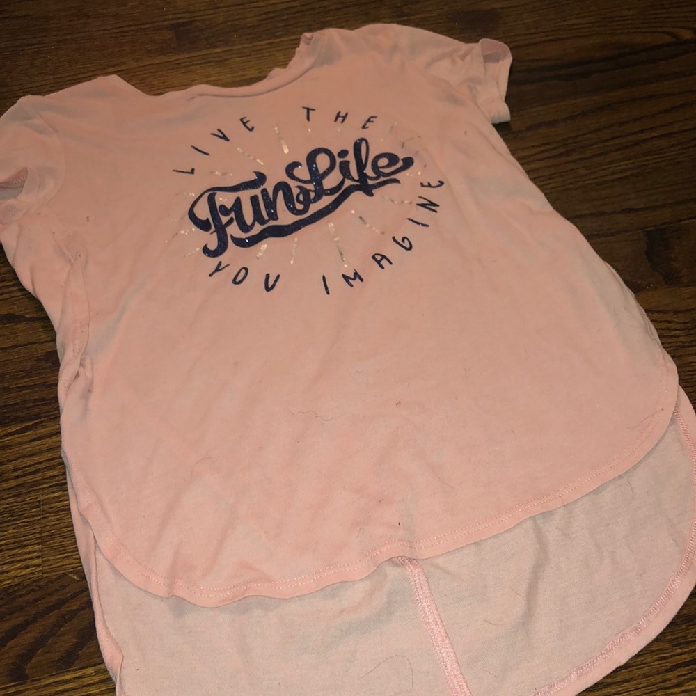 Jean shorts and Pink short sleeved shirt💞!